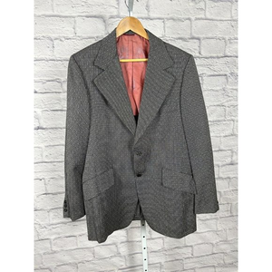 GGG Clothes Baron's Blazer Coat‎ Single Breasted Notch Gray Inner Pocket Men's